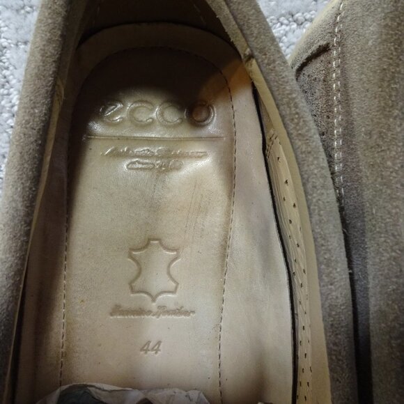 Ecco Men’s Size EU 44 US 11 Tan Suede Leather Slip On Driving Loafers - Picture 7 of 10